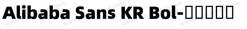 Alibaba Sans KR Bol字体转换